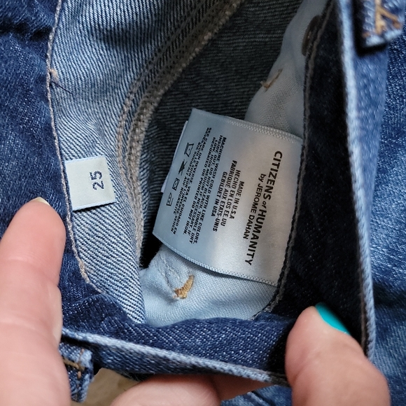 Anthropologie Citizens of Humanity Cutoff Denim Mini Skirt Size 25 - Picture 8 of 9